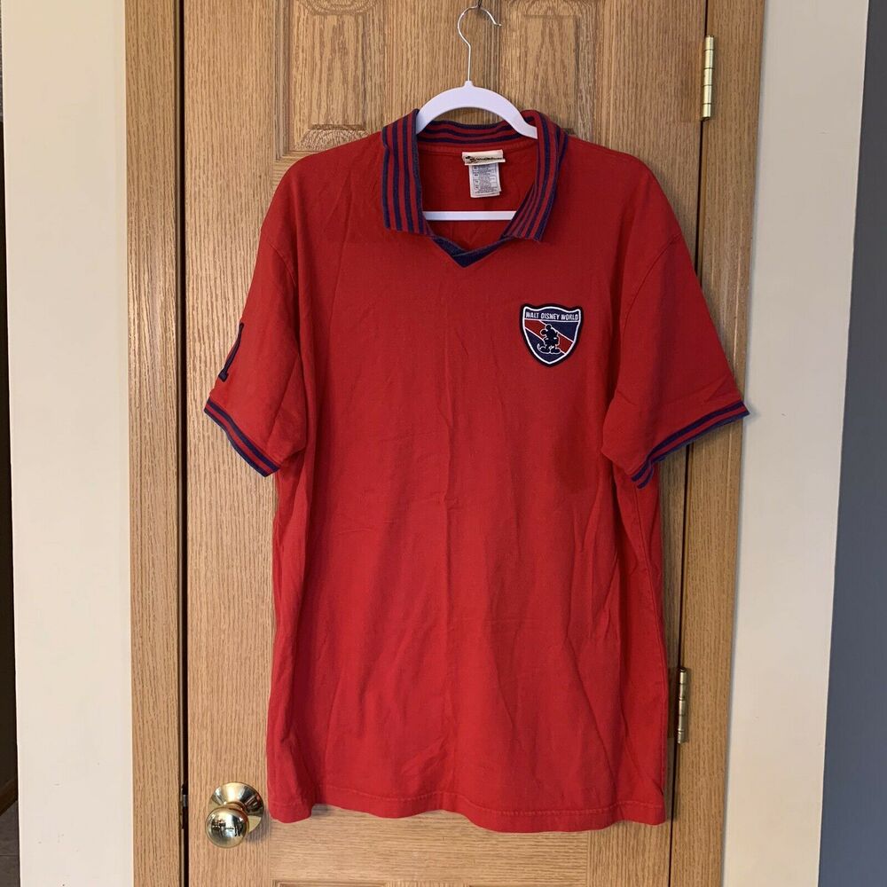 Disney V Neck Polo Mickey Mouse XL Rare